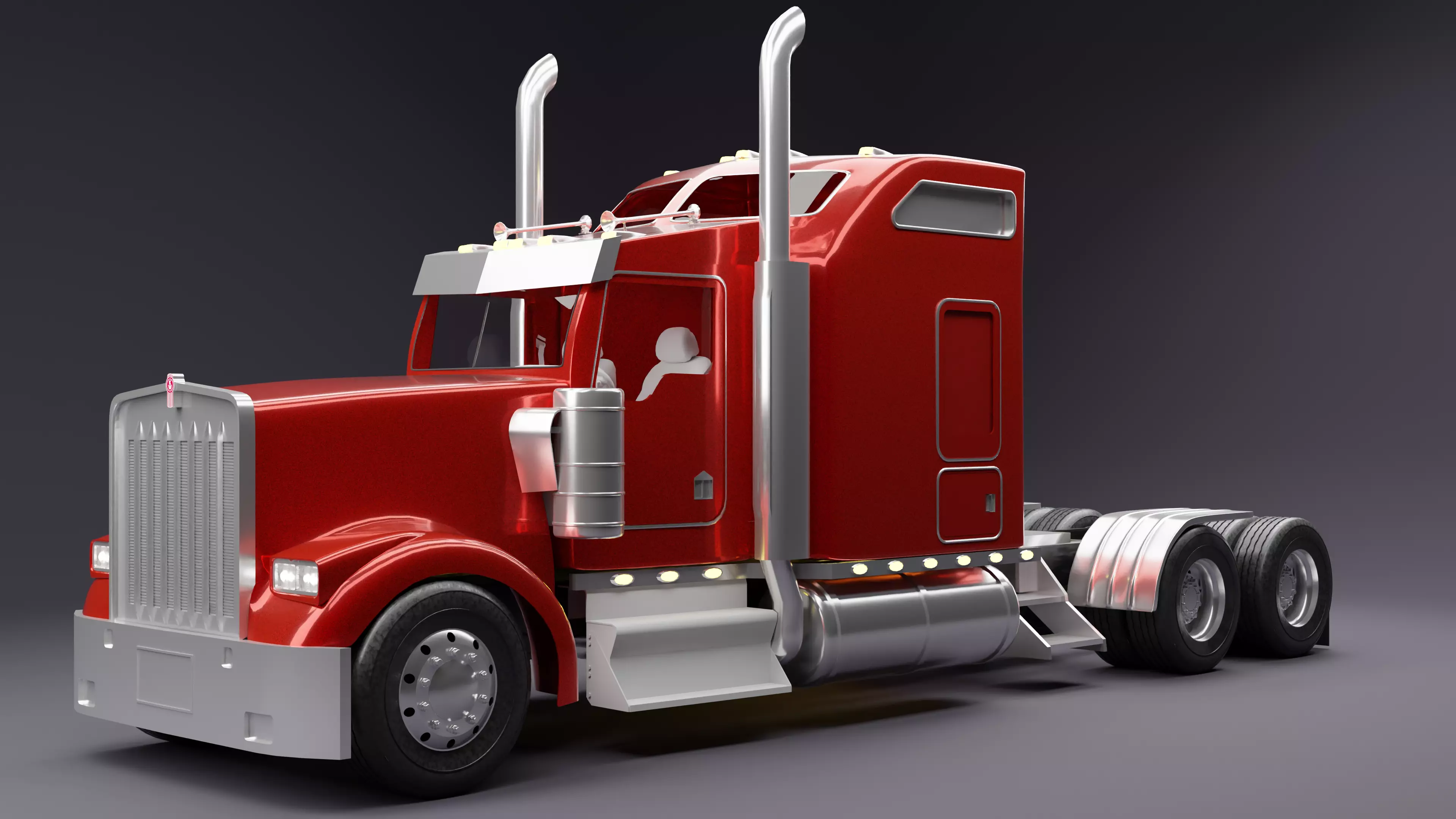 Kenworth W900 3D model_0