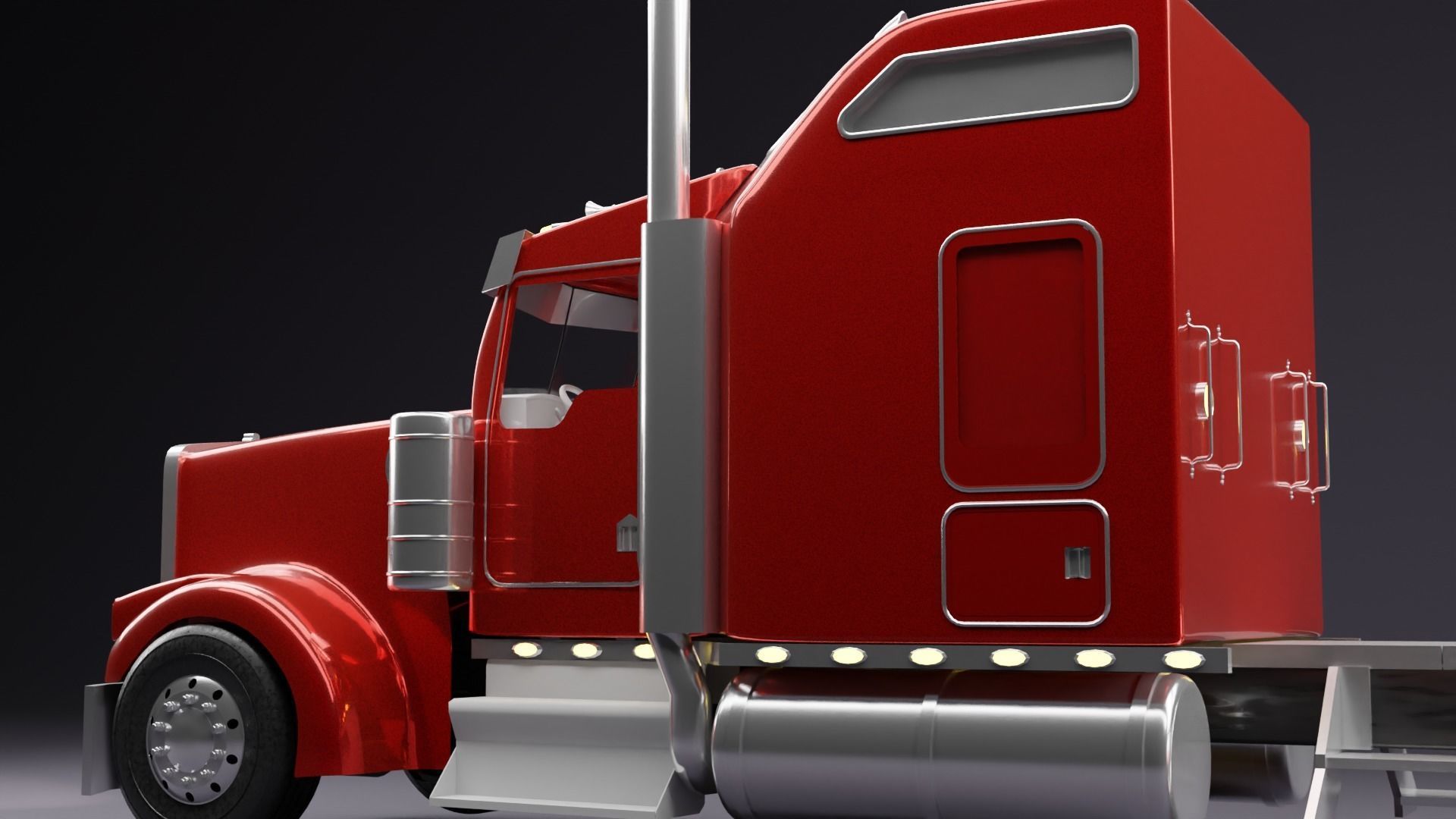 Kenworth W900 3D model_4