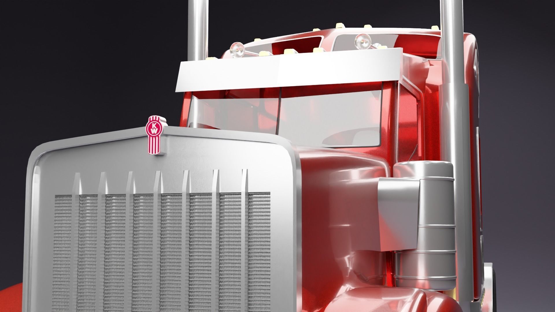 Kenworth W900 3D model_2