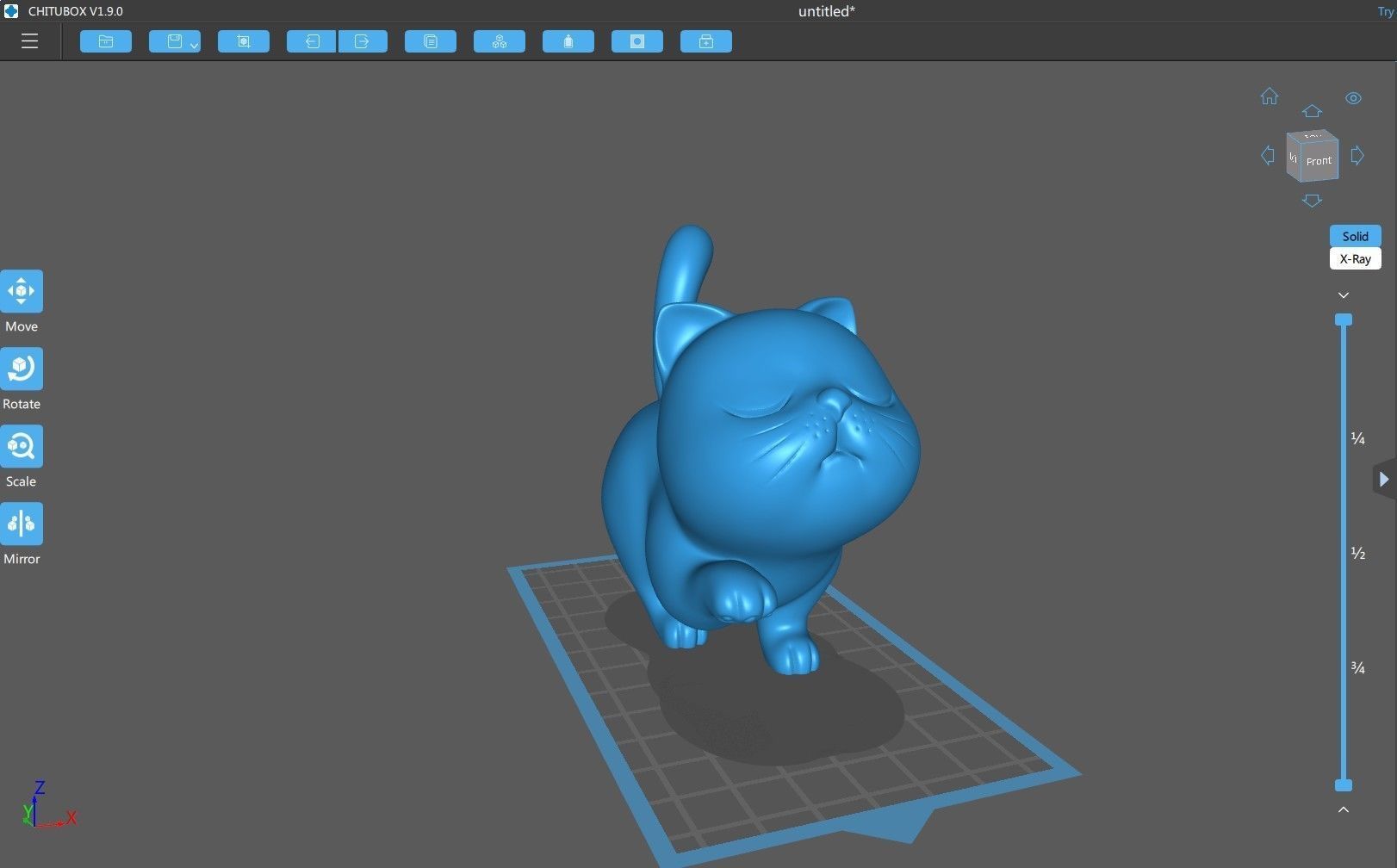 Cute cat 3D print model_4