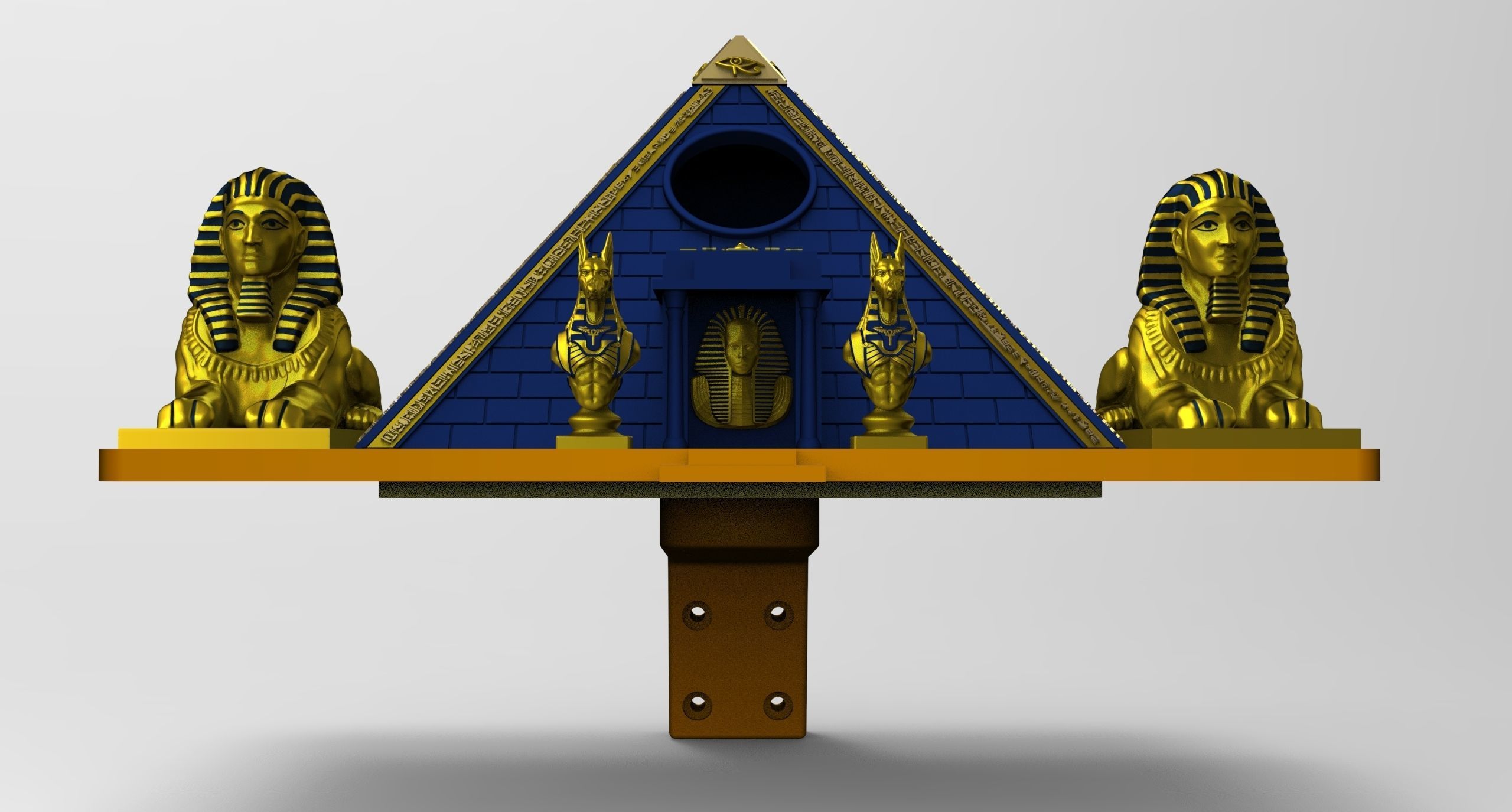 PYRAMID BIRD HOUSE 3D print model_3