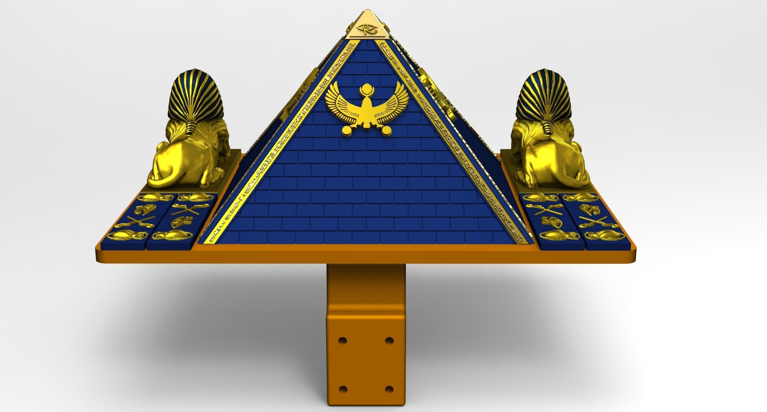 PYRAMID BIRD HOUSE 3D print model_4