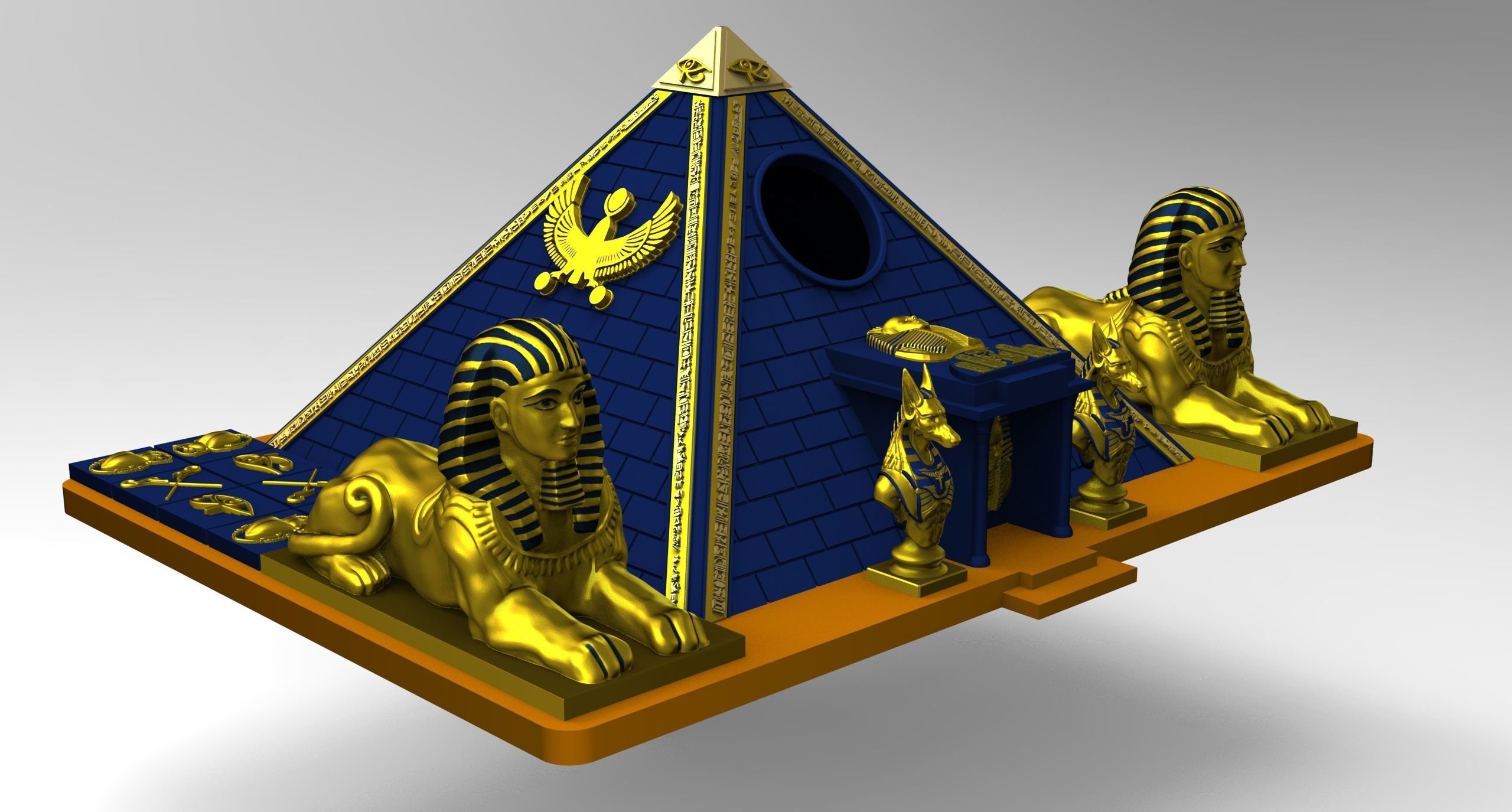 PYRAMID BIRD HOUSE 3D print model_5