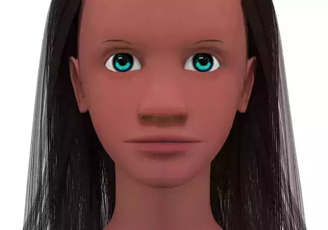 Girl with black hair