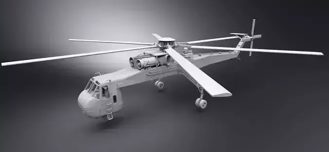 S64 Skycrane scale model 3D print model
