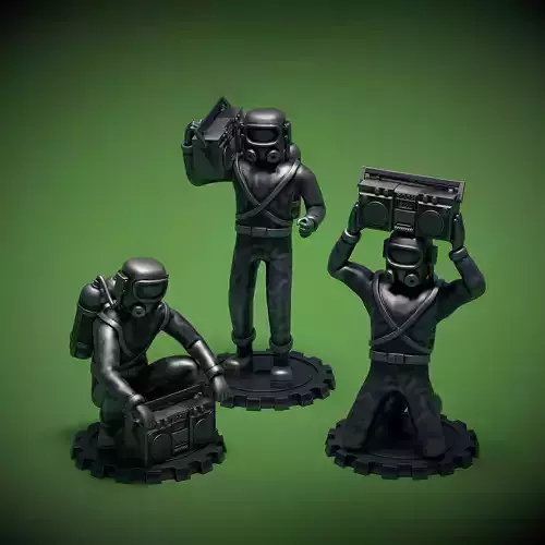 Lethal Company - Employees with Boombox - Figures