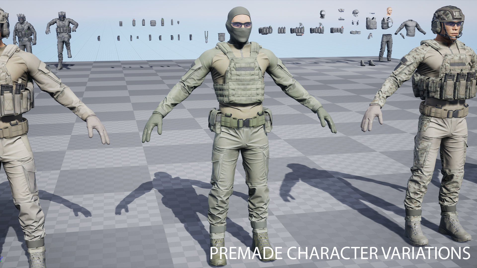 TACTICAL SOLDIER PACK Low-poly 3D model Low-poly 3D model_18