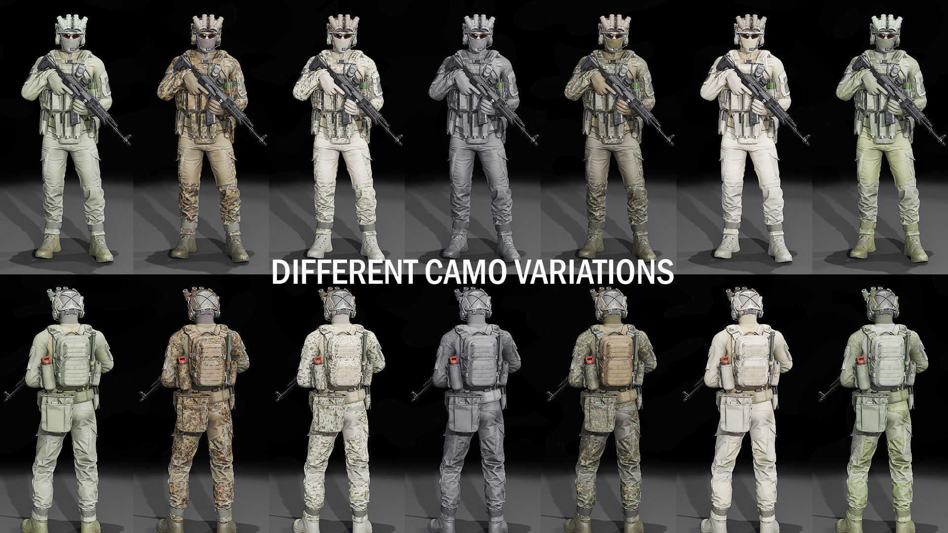 TACTICAL SOLDIER PACK Low-poly 3D model Low-poly 3D model_12