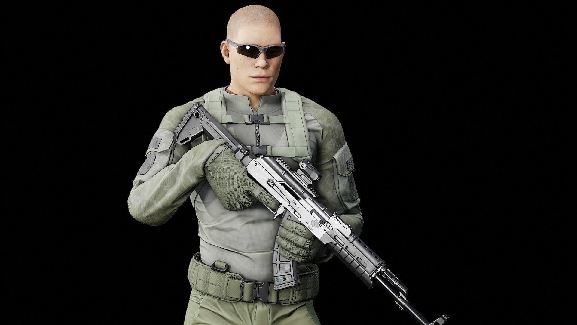 TACTICAL SOLDIER PACK Low-poly 3D model Low-poly 3D model_6