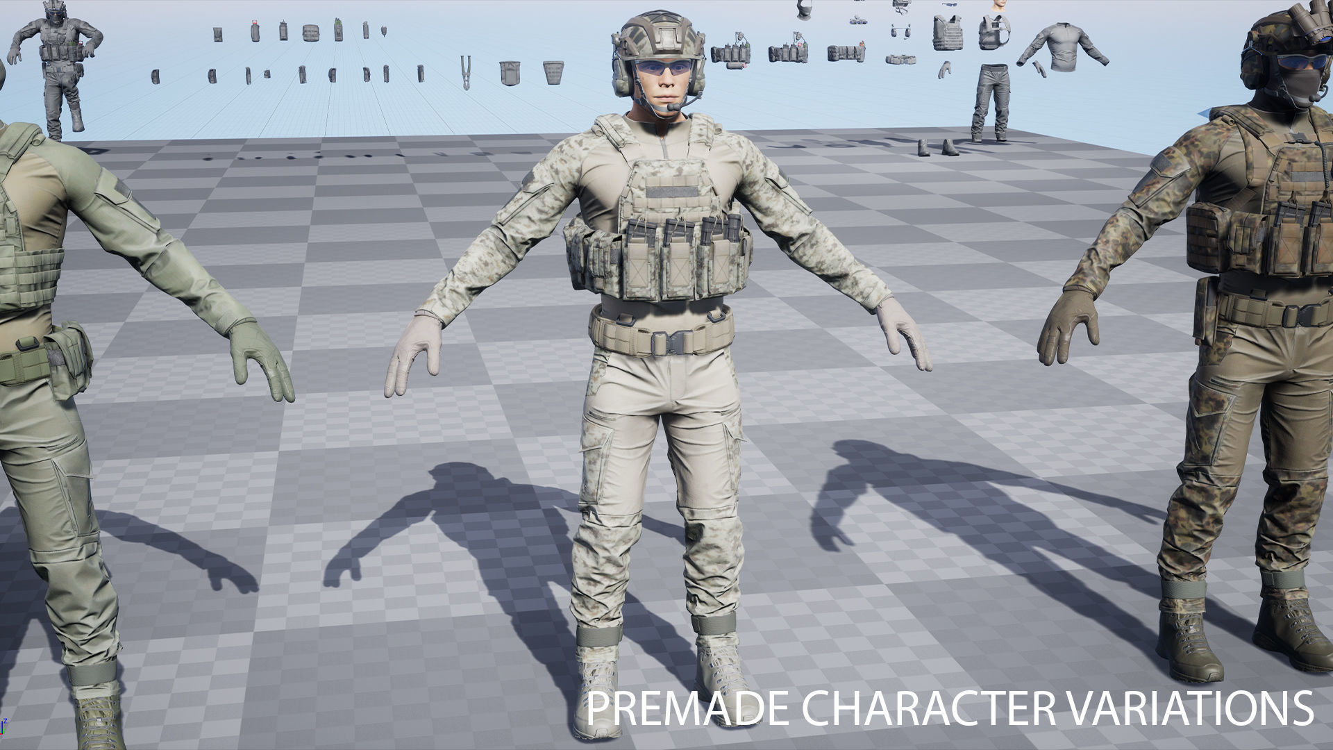 TACTICAL SOLDIER PACK Low-poly 3D model Low-poly 3D model_21