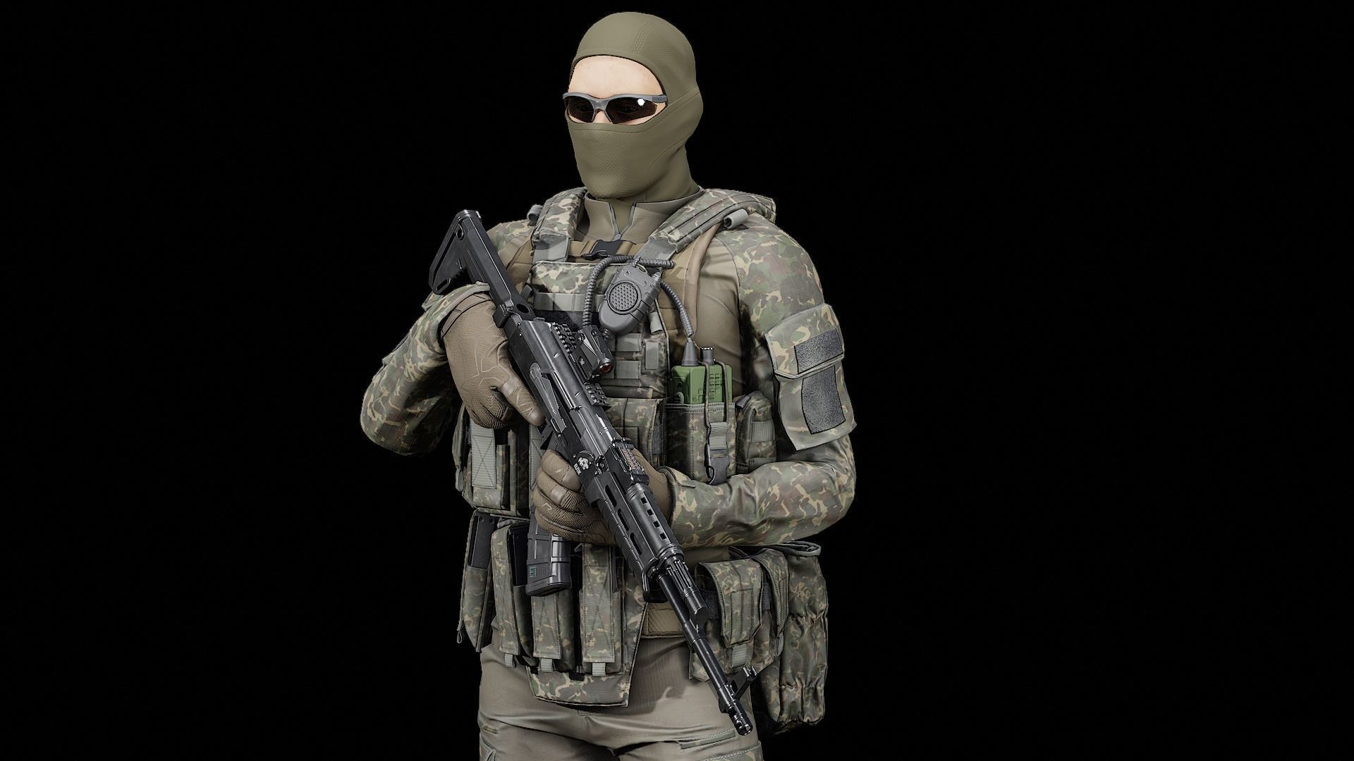 TACTICAL SOLDIER PACK Low-poly 3D model Low-poly 3D model_4