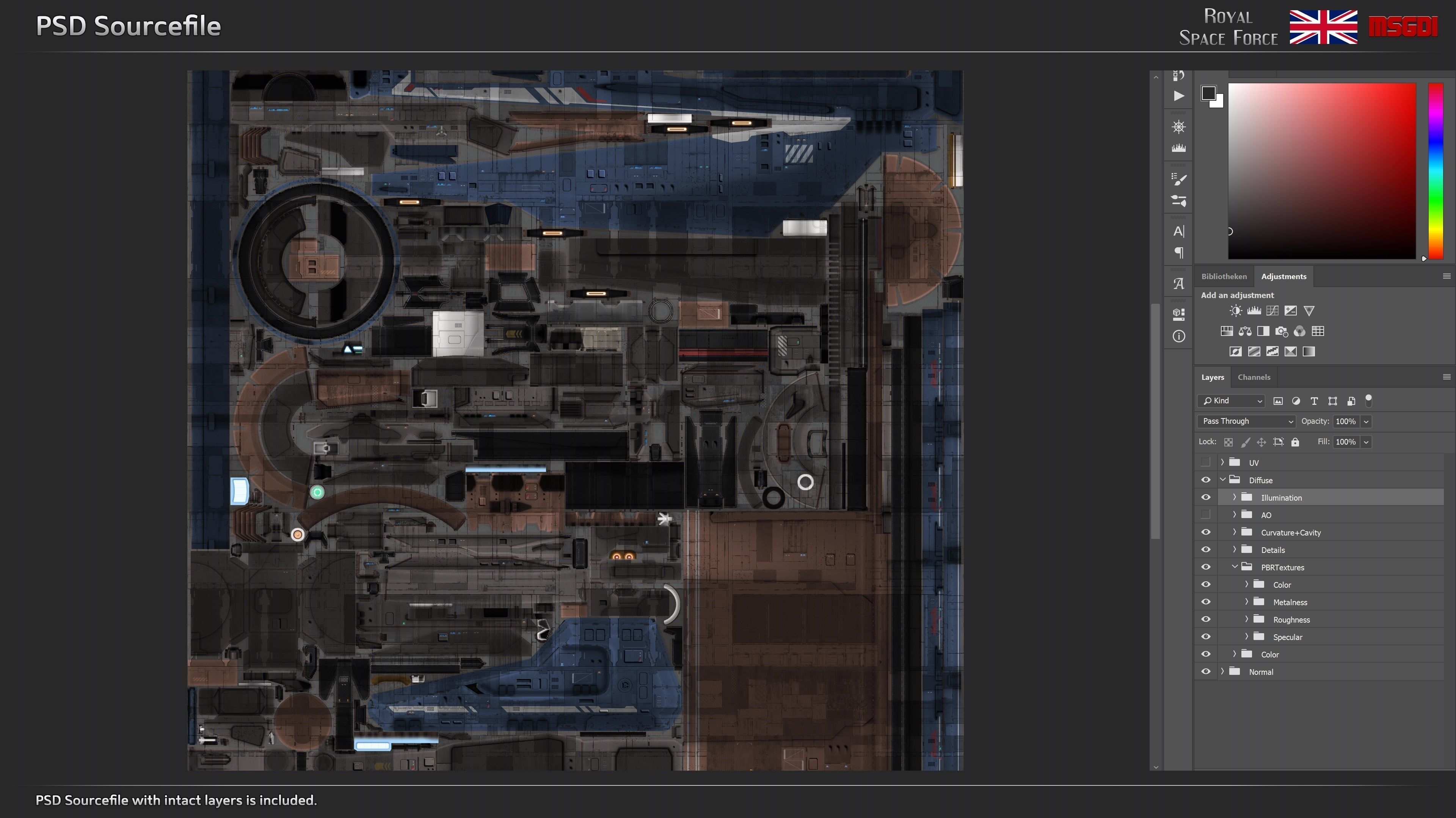 RSFSpaceship Queen Elizabeth Class Dreadnought Low-poly 3D model_10