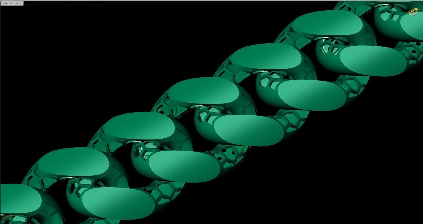 14 MM Cuban chain link diamond 3D print model v101 3D print model_6