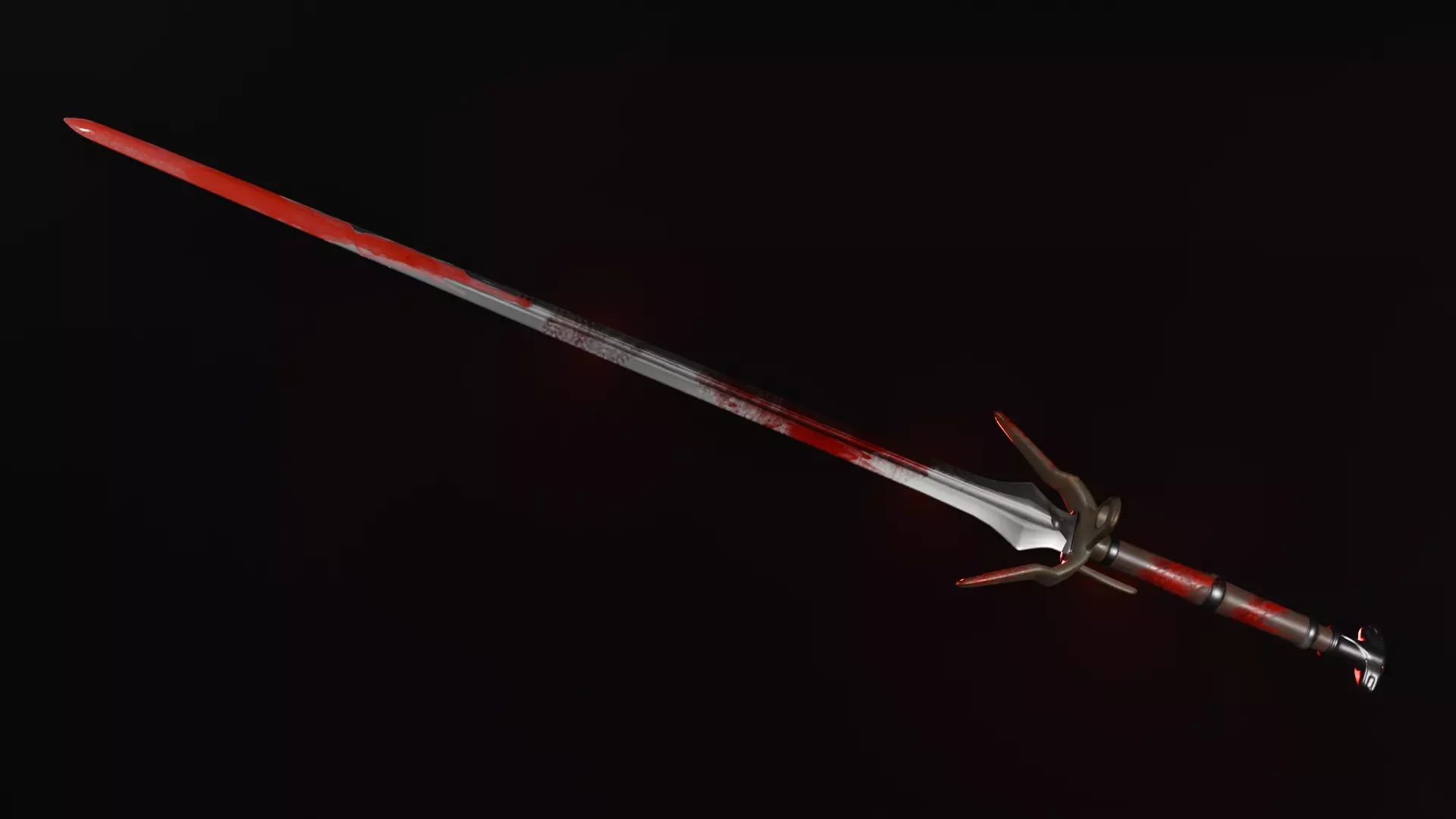Medieval Two-handed  Sword 4k Textures Free 3D model_0