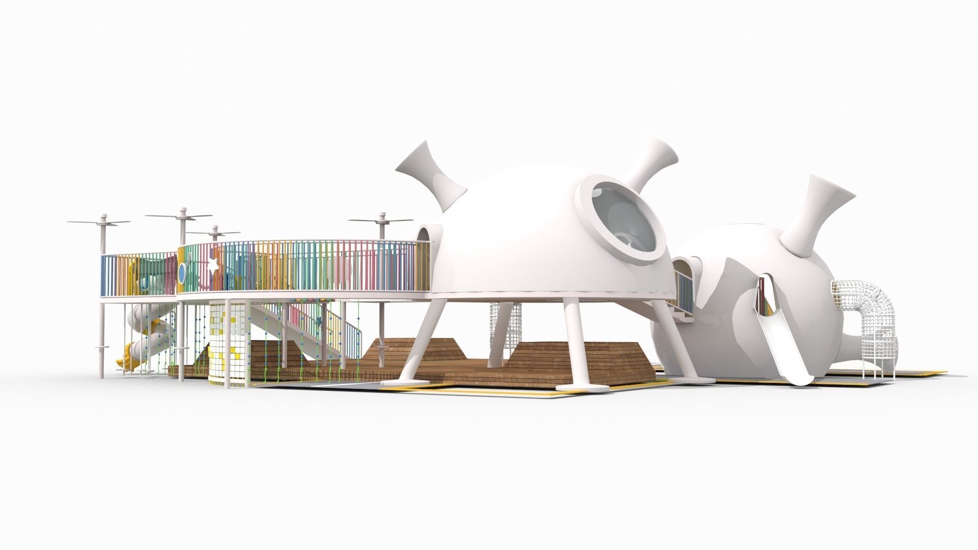 Space Base Playground 3D model_4