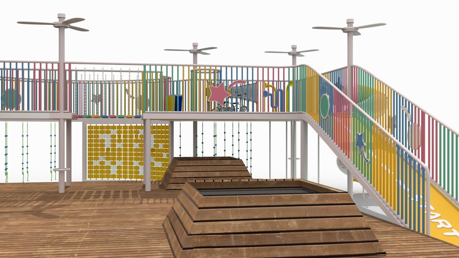 Space Base Playground 3D model_6