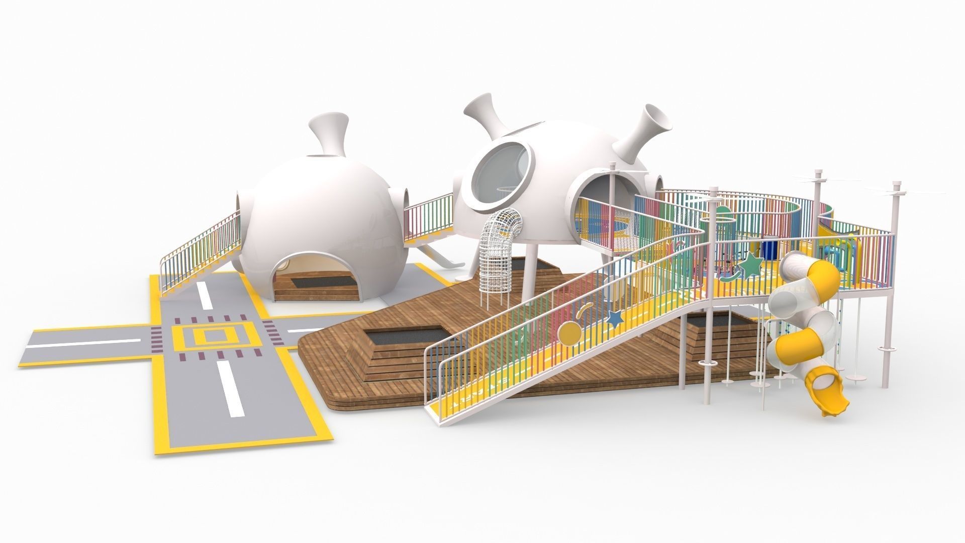 Space Base Playground 3D model_2