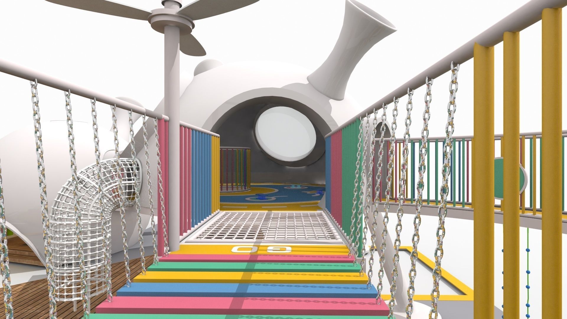 Space Base Playground 3D model_8