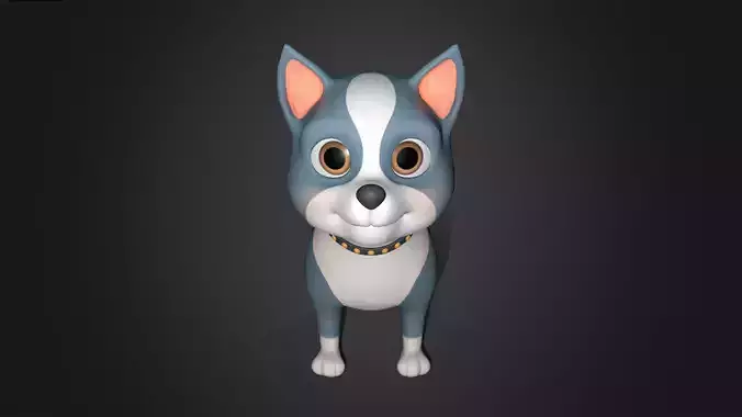 Asset - Cartoons - Puppy Dog Rigged 3D model