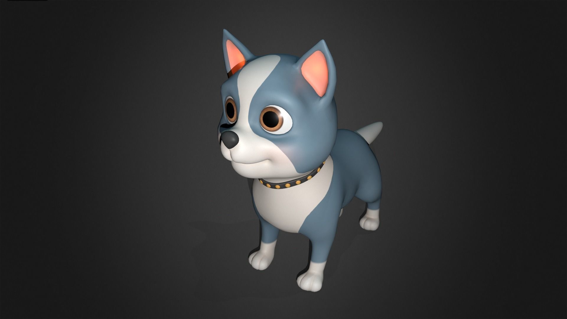 Asset - Cartoons - Puppy Dog Rigged 3D model_11