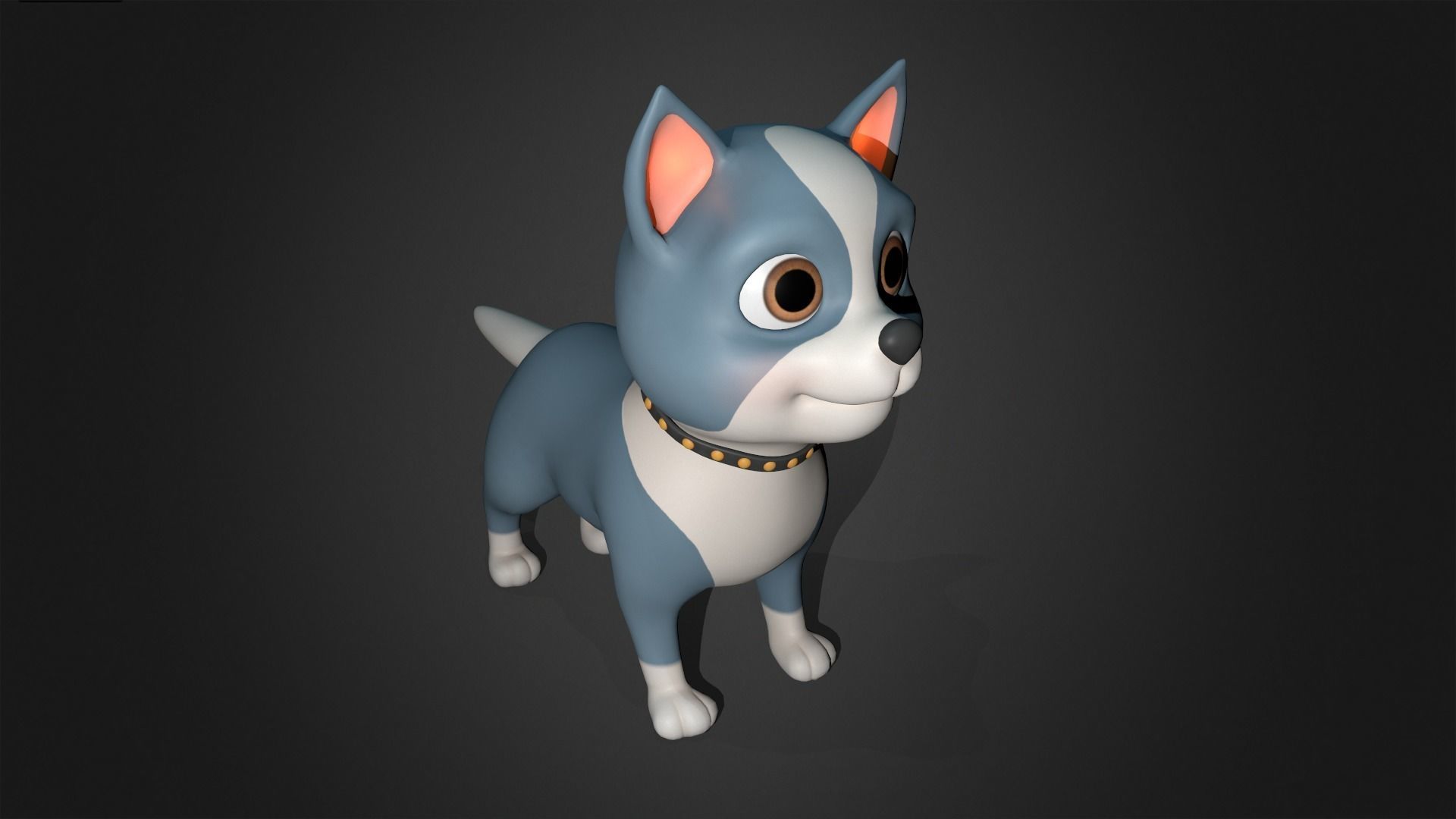 Asset - Cartoons - Puppy Dog Rigged 3D model_3