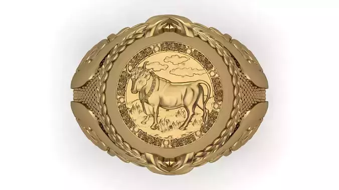 Taurus Zodiac sign ring