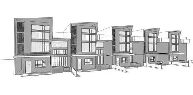 residential casa unit 3d model