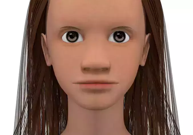 Girl with dark brown hair