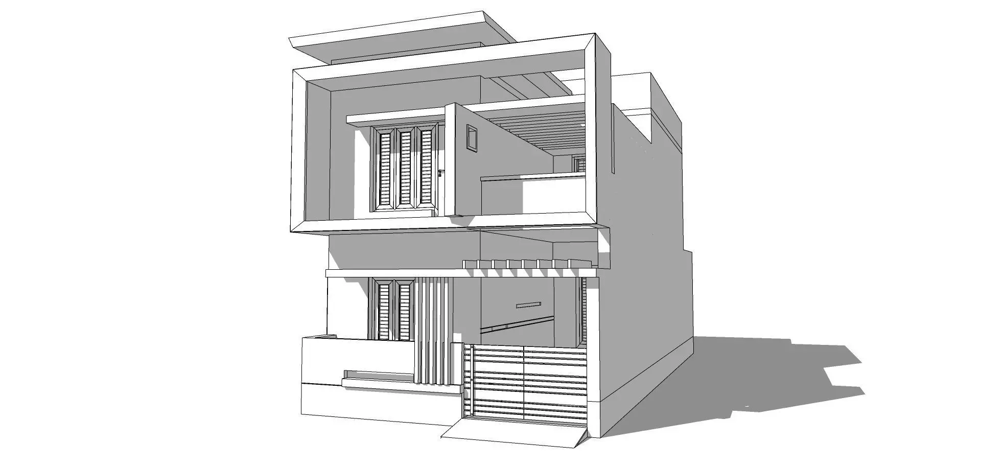 5 marla house sketchup model 3D model