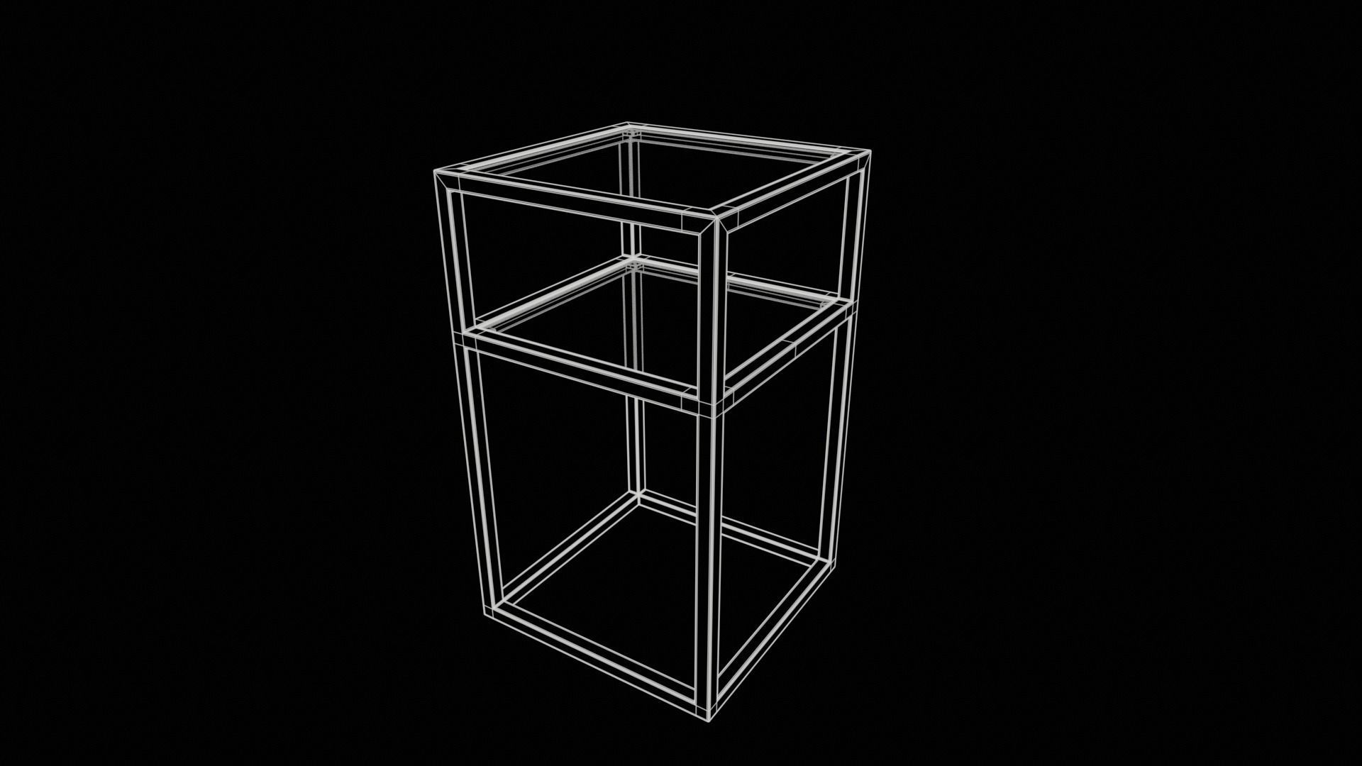 Side Table Contemporary Geometric Low-poly 3D model_6