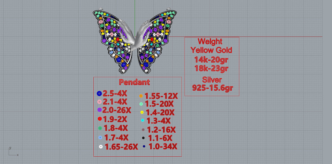 Magerit Pendant 3D print model_4