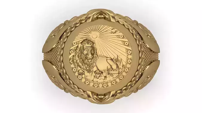 Leo Zodiac sign ring