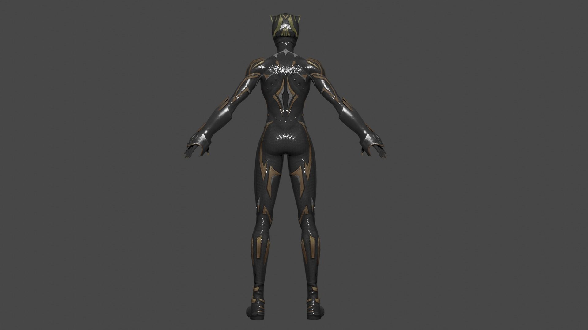 Shuri Black Panther Low-poly 3D model_4