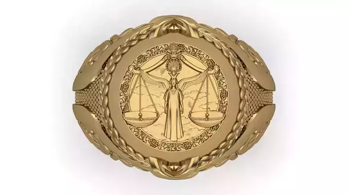Libra Zodiac sign ring