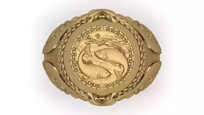 Pisces Zodiac Sign Ring