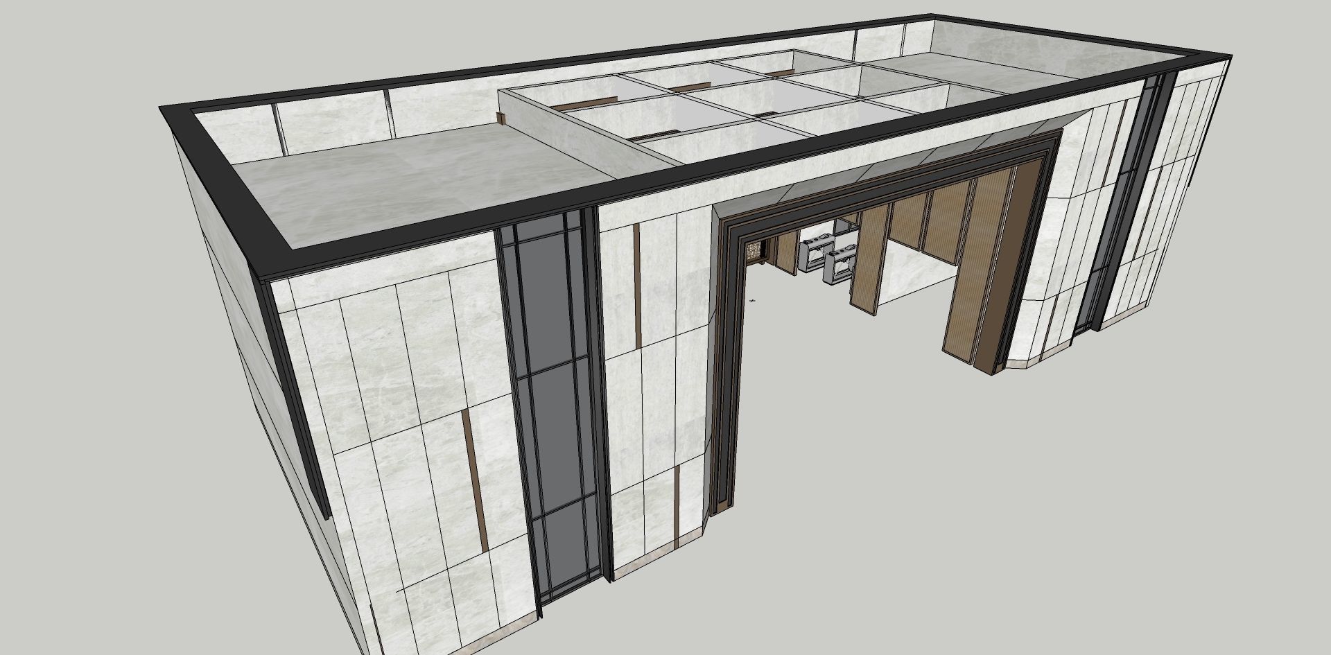 Main entrance of colony architecture graduation thesis  3D model_1