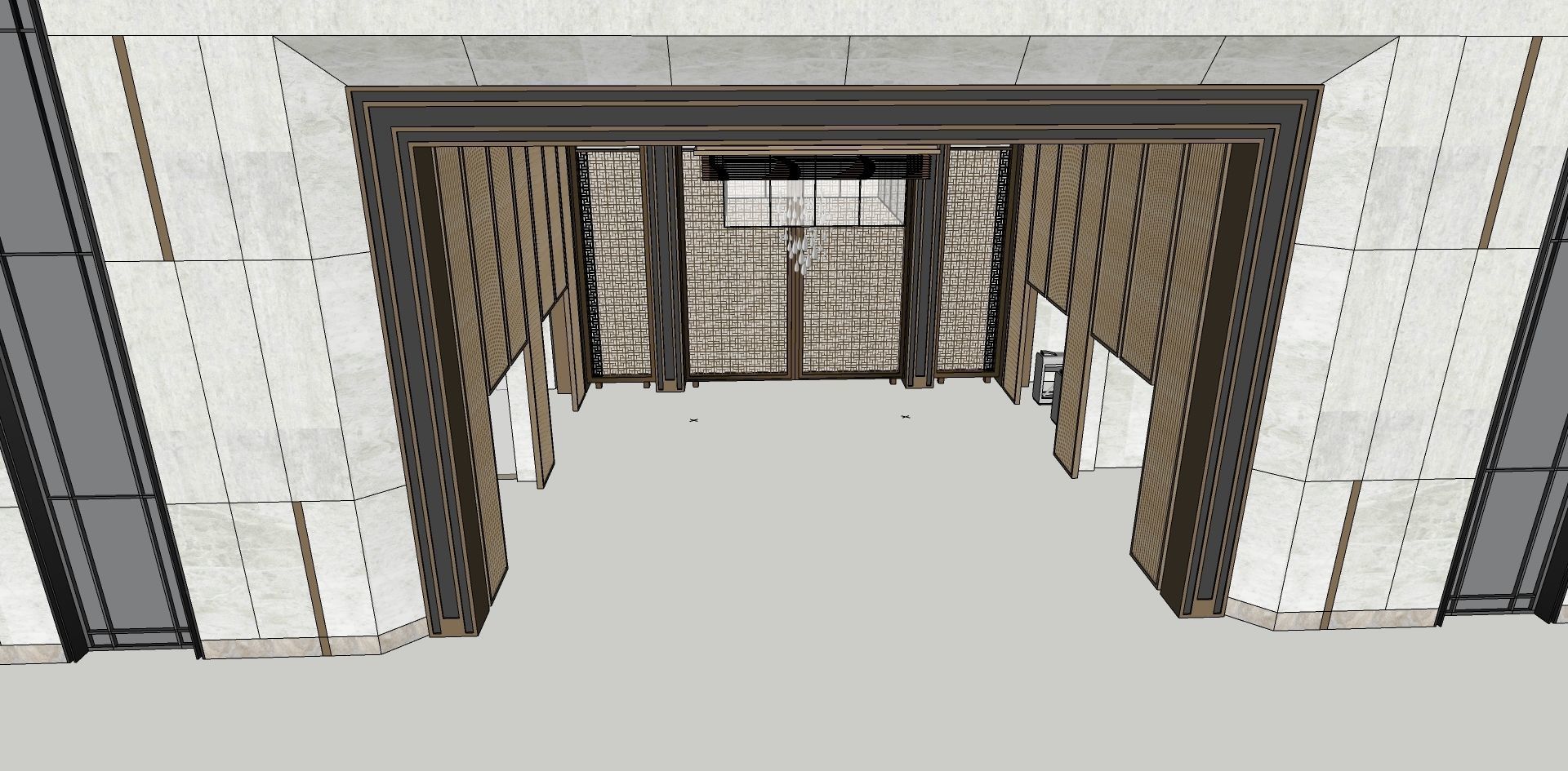 Main entrance of colony architecture graduation thesis  3D model_5