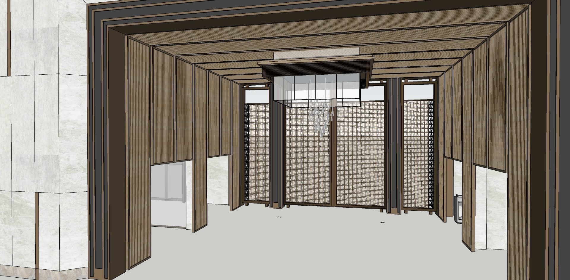 Main entrance of colony architecture graduation thesis  3D model_2