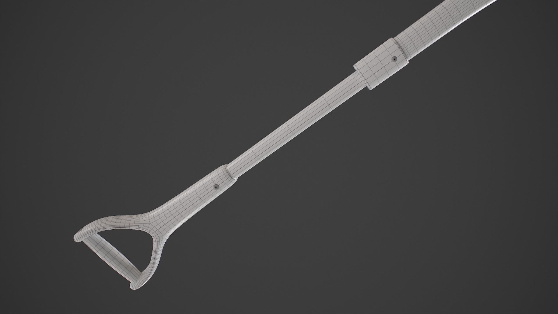 Beach Shovel Low-poly 3D model_23