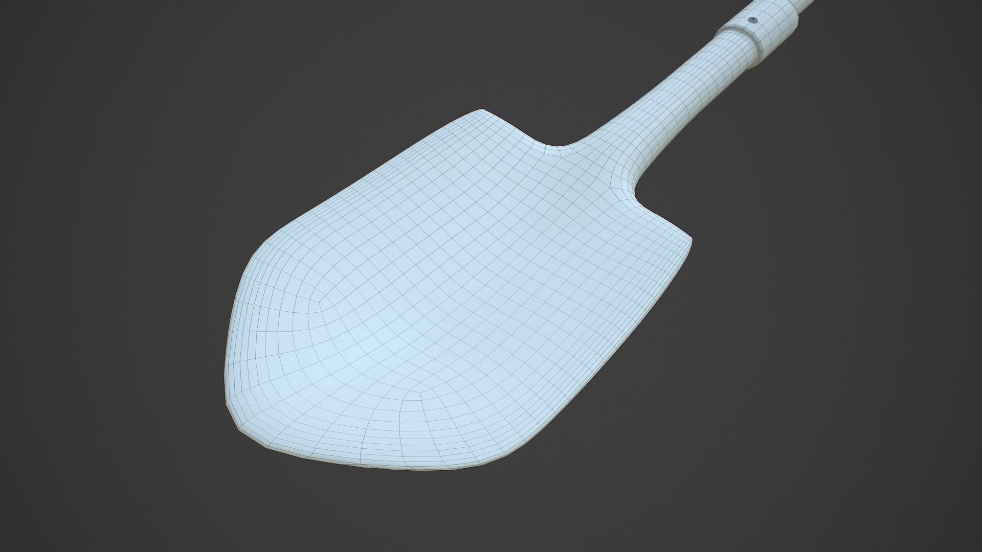 Beach Shovel Low-poly 3D model_21