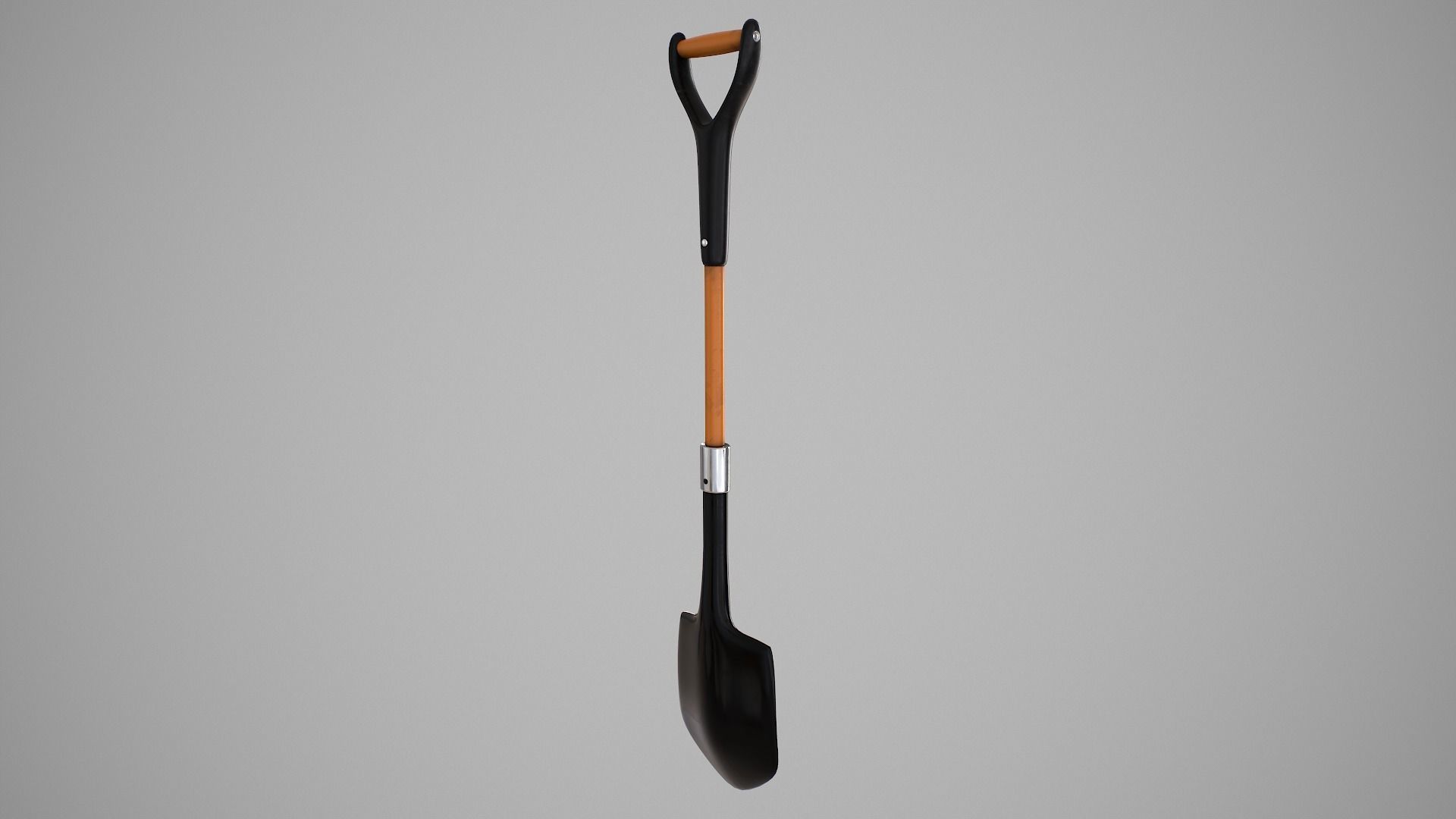 Beach Shovel Low-poly 3D model_15