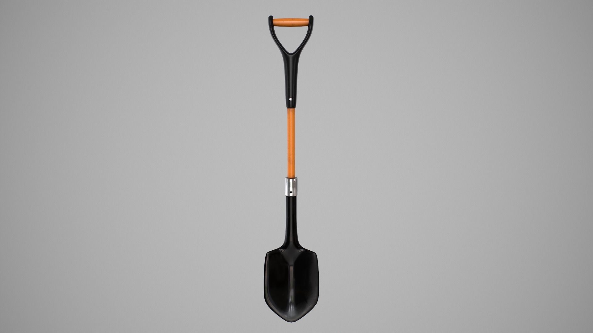 Beach Shovel Low-poly 3D model_13