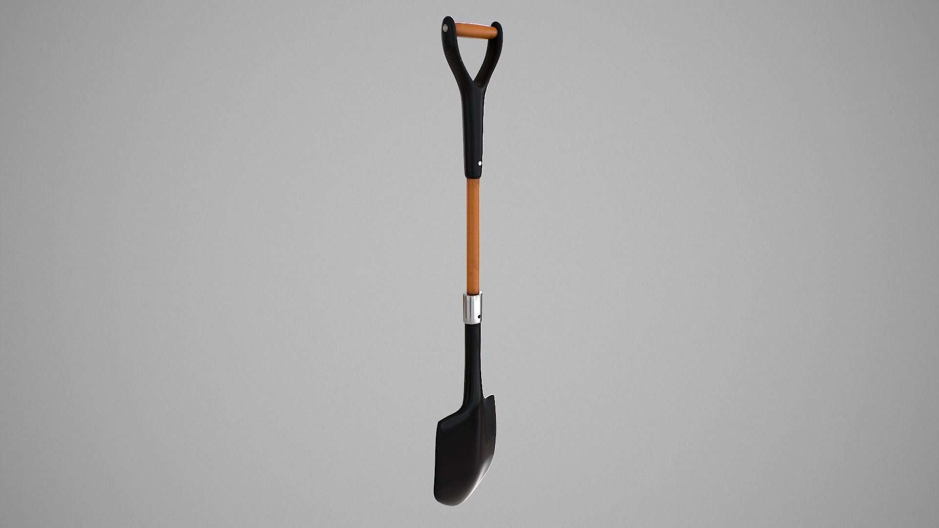 Beach Shovel Low-poly 3D model_16