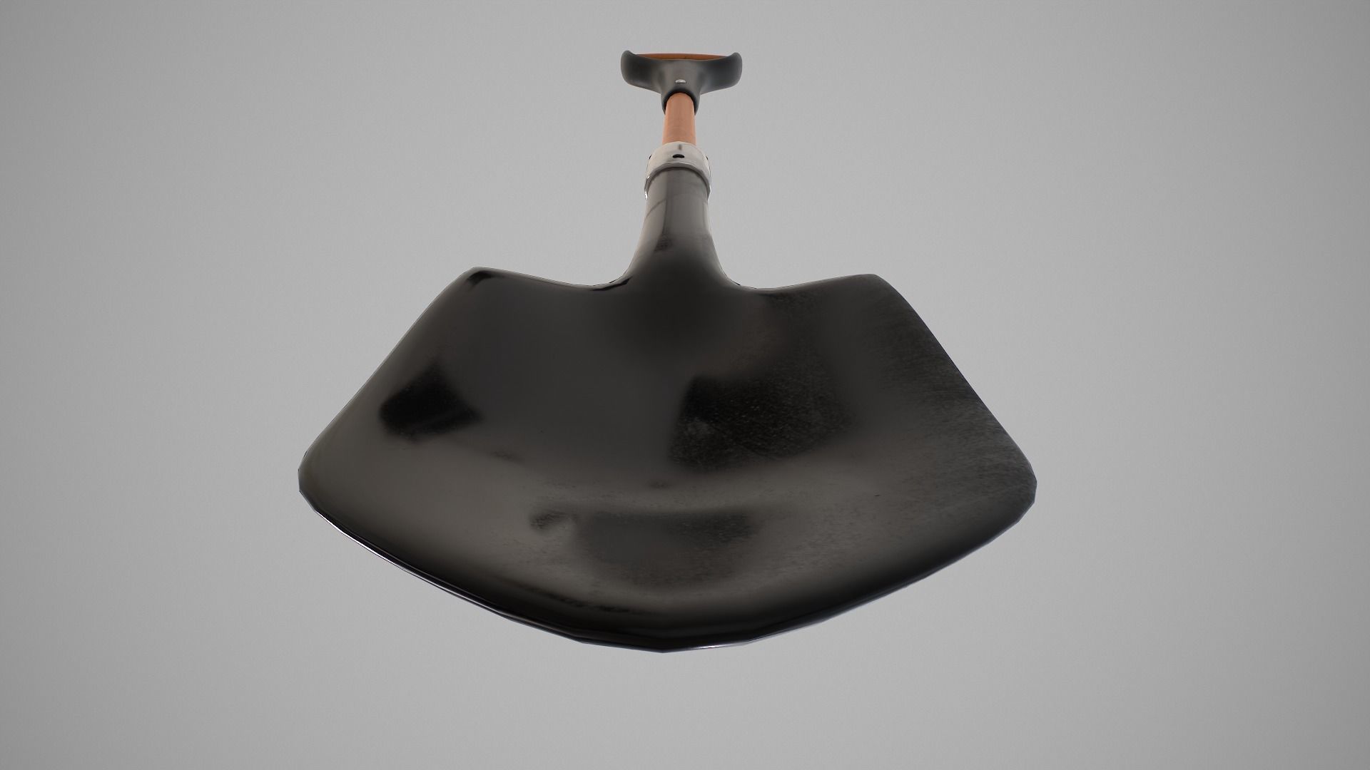 Beach Shovel Low-poly 3D model_11