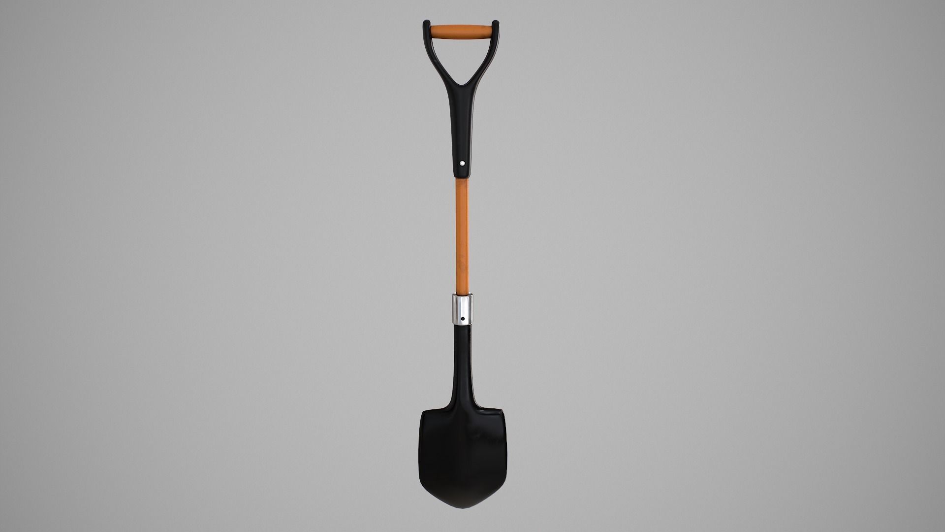 Beach Shovel Low-poly 3D model_9