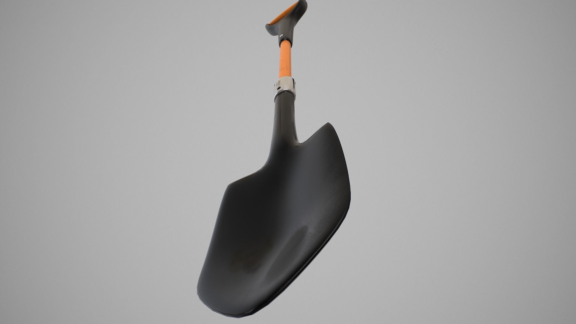 Beach Shovel Low-poly 3D model_8