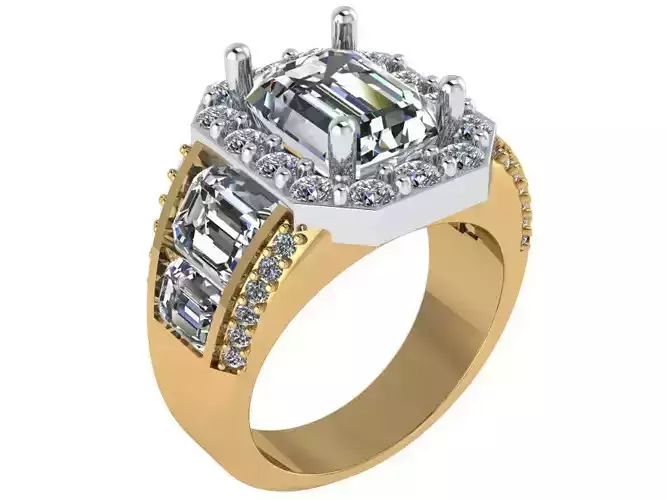 Emerald Halo Ring 1647