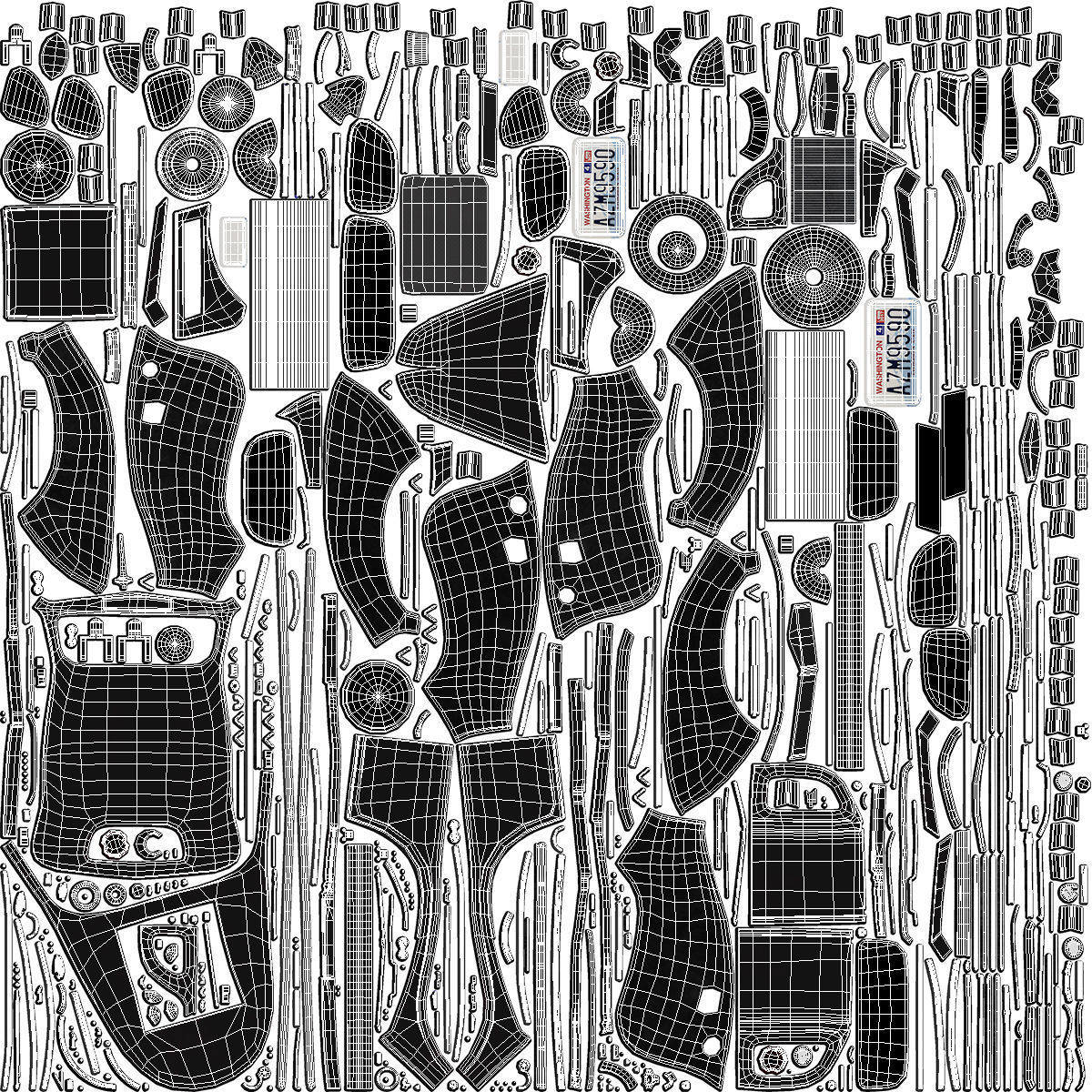 1930s Generic Coupe Car Black 3D model_19