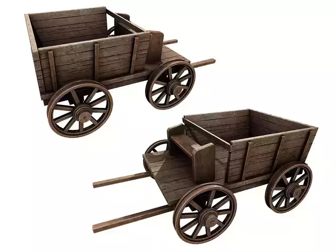 Old wooden carriage