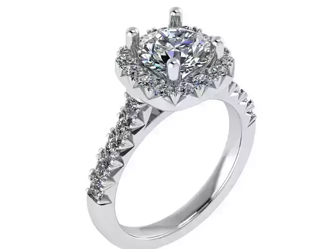 Square Halo Ring 1666